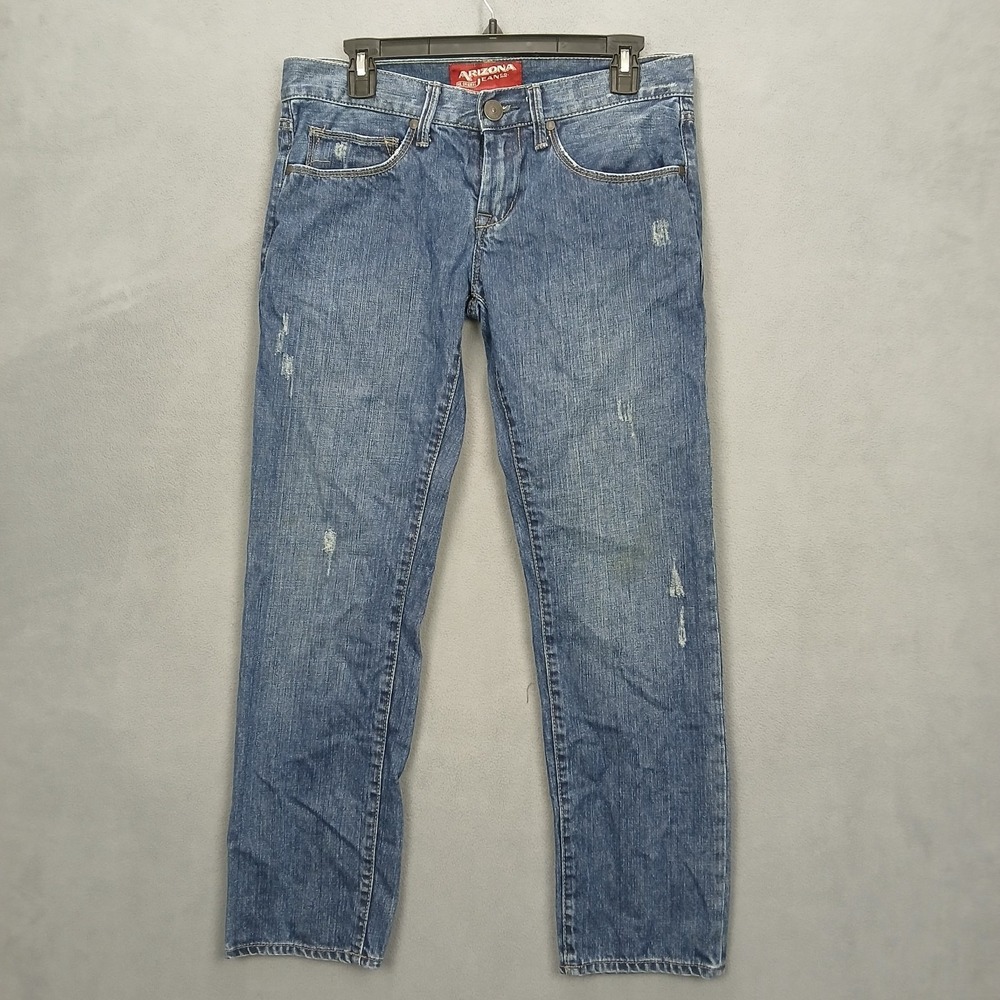 Vintage Arizona Jean Co Original Skinny Jeans Men 31x30 Blue Low Rise Distressed